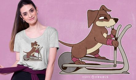 Diseño de camiseta de perro elíptico Diseño de camiseta de perro elíptico