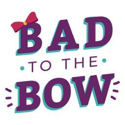 Cheerleader bow lettering PNG Design