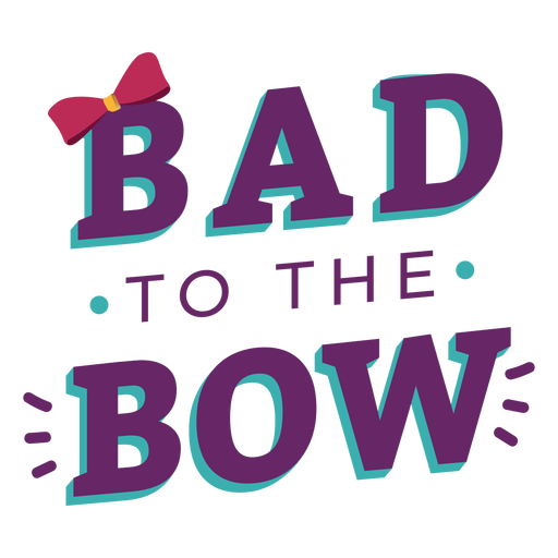 Cheerleader bow lettering PNG Design