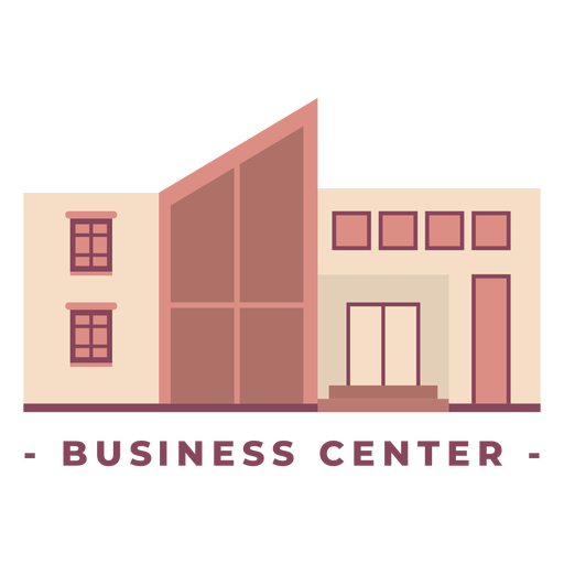 Gebäude Business Center flache Illustration PNG-Design