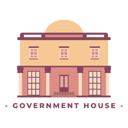 Edificio de la casa del gobierno ilustración plana Diseño PNG