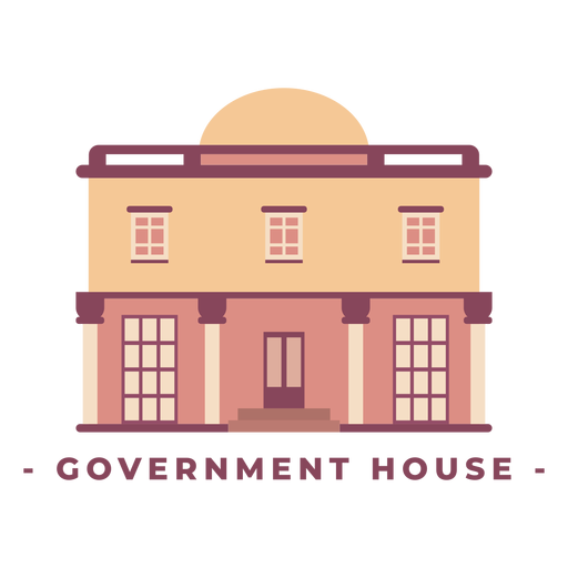 Building government house flat illustration