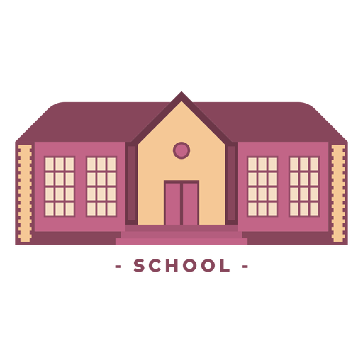 Building school flat illustration