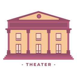Building theatre flat illustration Building theatre flat illustration