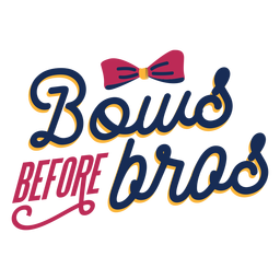 Cheer bows lettering PNG Design