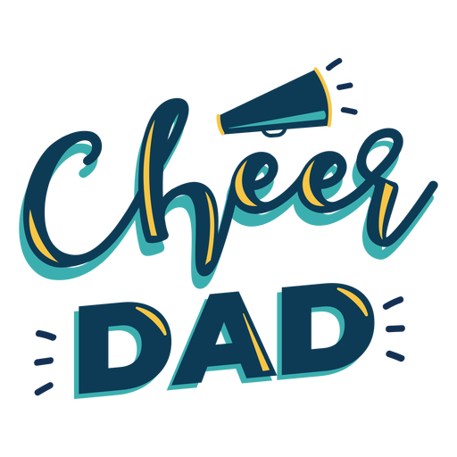 Cheer dad lettering PNG Design