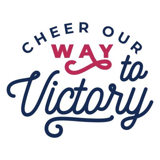 Cheer victory lettering PNG Design