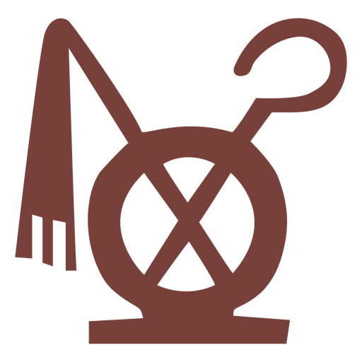 Egyptian symbol hekha silhouette PNG Design