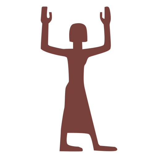 Egyptian symbol ka silhouette