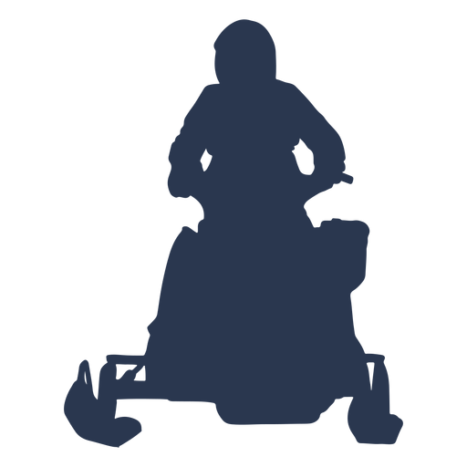 Extreme sports snow mobile silhouette PNG Design