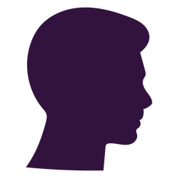 Gesicht rechts gerichteter Junge kurzes Kinn Silhouette PNG-Design