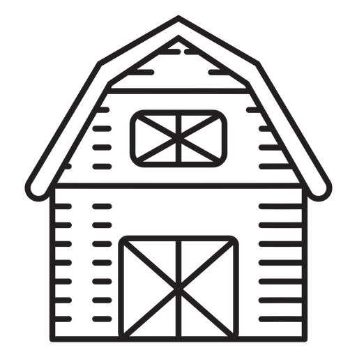 Icono de granero de granja Diseño PNG