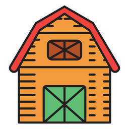 Farbiges Symbol der Farmscheune PNG-Design