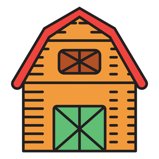 Farm barn colored icon PNG Design