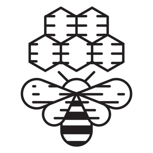 Bienenstocksymbol der Farmbiene PNG-Design