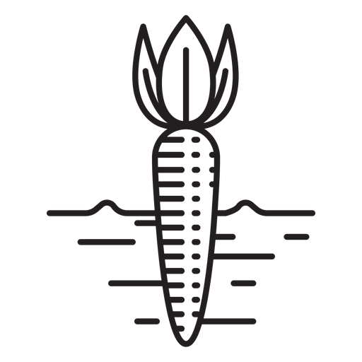 Icono de zanahoria de granja Diseño PNG
