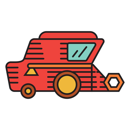 Farm combine harvester red icon PNG Design