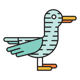 Farm duck colored icon Farm duck colored icon