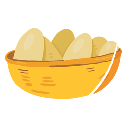 Icono de cesta de huevos de granja Transparent PNG
