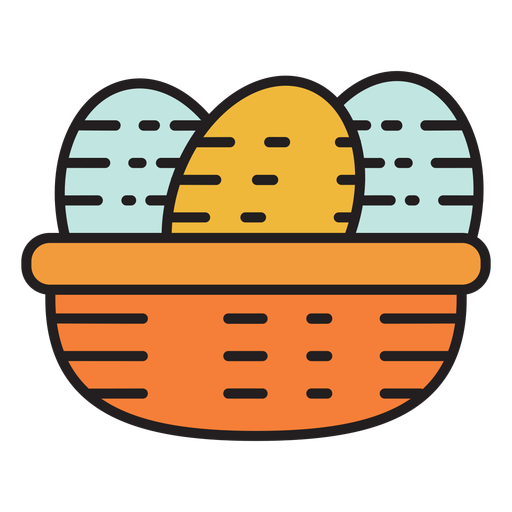 Ícone colorido de ovos de fazenda Desenho PNG