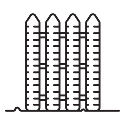 Icono de valla de granja Diseño PNG
