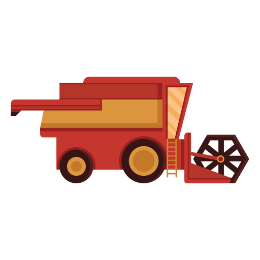 Farm harvester red icon PNG Design