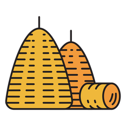 Icono de color de pila de heno de granja Transparent PNG