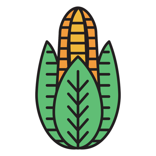 ?cone colorido de milho de fazenda Desenho PNG