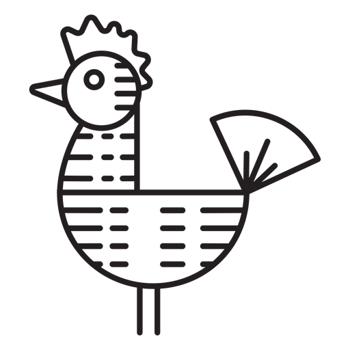 Farm rooster wind vane icon PNG Design