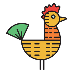 Icono de color de veleta de gallo de granja