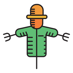 Farm Vogelscheuche farbige Ikone PNG-Design