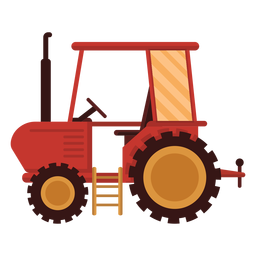 Rotes Symbol des Ackerschleppers PNG-Design