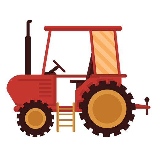 Farm tractor red icon