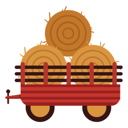 Icono de carro de granja haybales