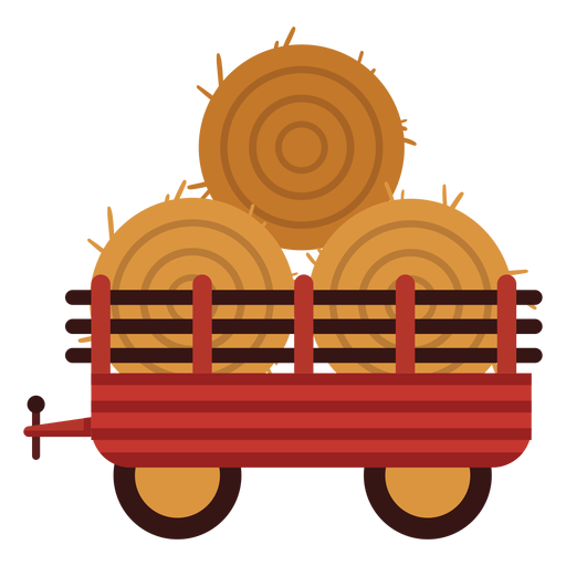 Farm wagon haybales icon PNG Design
