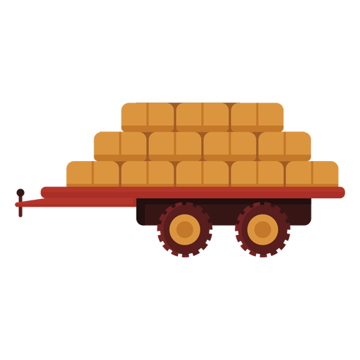 Farm wagon haystacks icon PNG Design