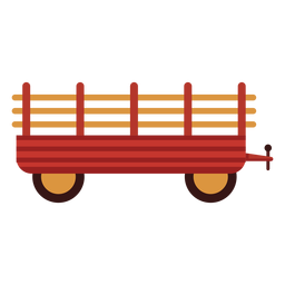 Icono de carro de granja rojo