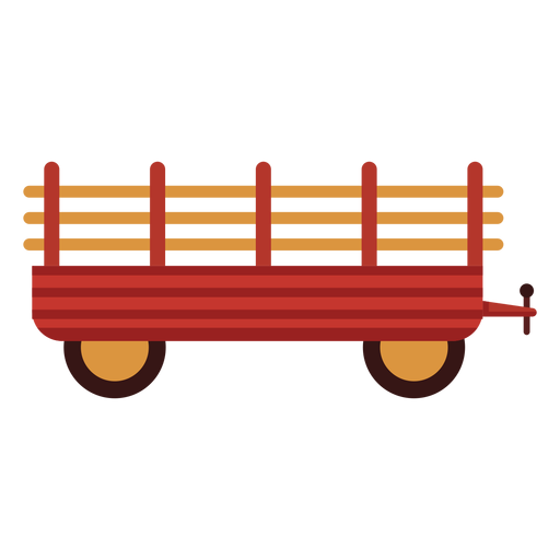 Farm wagon red icon