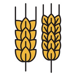 Icono de color de trigo de granja