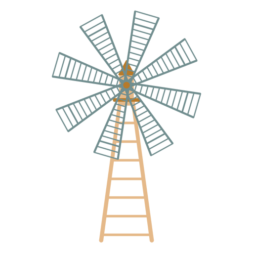 Icono de molino de viento de granja Diseño PNG