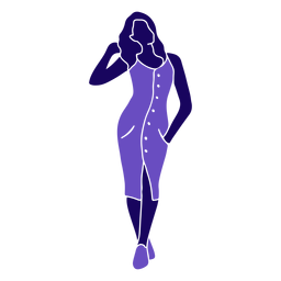 Fashion girl bodycon PNG Design