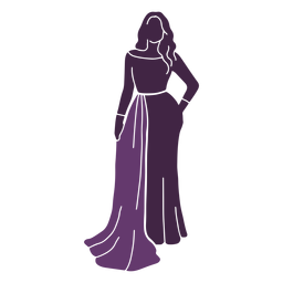 Modelo de moda posando con la mano en la cintura Diseño PNG