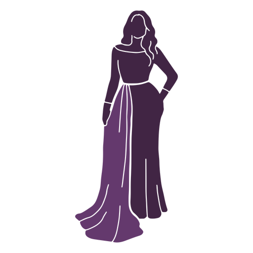 Fashion model posing hand on waist PNG Design