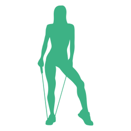 Fitness Modell Widerstandsband Silhouette PNG-Design