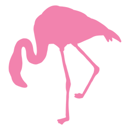 Flamingo bent left side silhouette PNG Design
