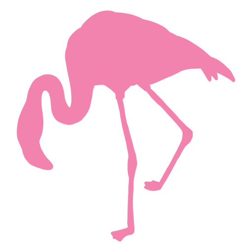 Flamingo dobrado silhueta do lado esquerdo Desenho PNG
