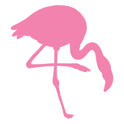 Flamingo dobrado silhueta do lado direito Desenho PNG