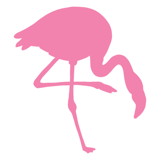 Flamingo Bent Right Side Silhouette Transparent Png Svg Vector File