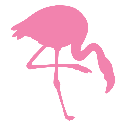 Flamingo doblado silueta del lado derecho