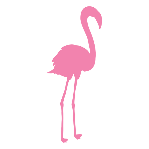 Flamingo standing straight silhouette PNG Design